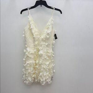 Elegant Cream Floral Dress